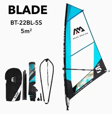 Produktbild von Blade - Aufblasbares SUP Board mit Segel - Größe 320x84x15 cm - Volumen 350 l - Tragkraft 150 kg - 18 psi - Segel 5 m