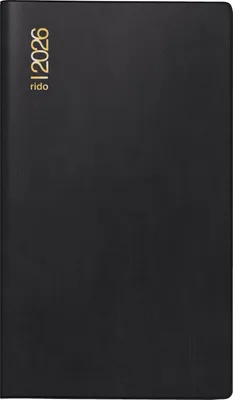 Produktbild von rido idé Taschenkalender "Miniplaner d15" 2026 schwarz