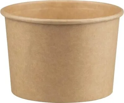 Produktbild von 50x Suppenbehälter Suppenbecher aus Kraftpapier braun 16oz 500ml