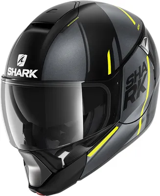 Produktbild von Shark Evojet Vyda Mat Modular Helm, schwarz/gelb, XS (53/54)