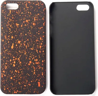 Image de Coque de protection, étui, bumper ou boîtier pour Apple iPhone 5, 5s, SE, motif étoiles en 3D, couleur orange
