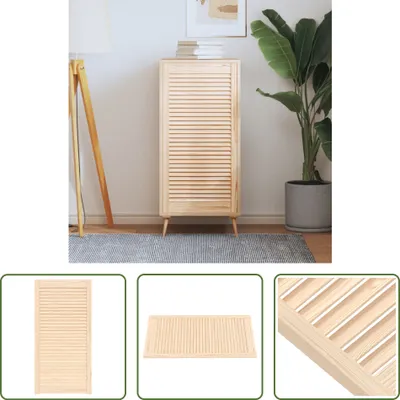 Image de The Living Store Porte d'armoire design à lamelles 99,3x49,4 cm Pin massif