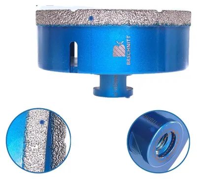 Image de Forets à carottage, matériau diamanté, compatibilité polyvalente, 110 mm, lot de 2