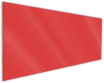 Produktbild von Wallario Küchenrückwand aus Glas, Größe: 125 x 50 cm, Motiv: Rot | Spritzschutz | abwischbar | pflegeleicht | in