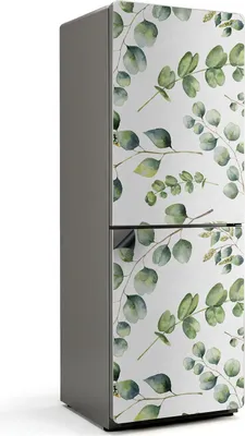 Zdjęcie produktu dla Delikatne listki - Magnetyczna osłona lodówki - Dekoracyjna folia magnetyczna do kuchni - Magnetyczna dekoracja lodówki - Samoprzylepna tablica magnetyczna - Folia magnetyczna na drzwi lodówki - 70x190 cm