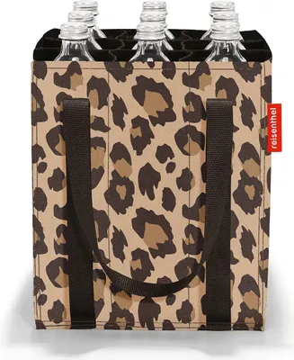 Obrázok produktu pre Reisenthel bottlebag, Vak na fľašu, Čierna, Hnedá, Polyester, Vzor, 240 mm, 240 mm