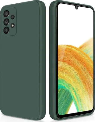 Produktbild von Silikon Hülle für Samsung Galaxy A33 5G Flüssigsilikon Dünn Gel Gummi Matt Kratzfeste Schutzhülle Nachtgrün