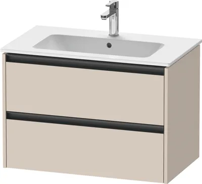 Produktbild von Duravit Ketho.2 Wastafelonderkast 81x48x55 cm Supermat Taupe