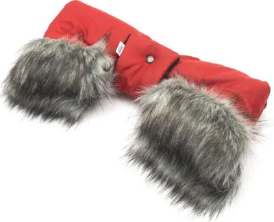 Obrázok produktu pre Rukávník na kočiar 2v1 New Baby s kožušinkou red