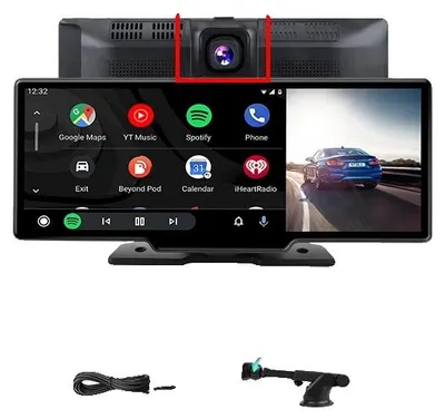 Zdjęcie produktu dla Kamera samochodowa, przednia kamera 4K, funkcja podwójnego obiektywu, rejestrator 4K