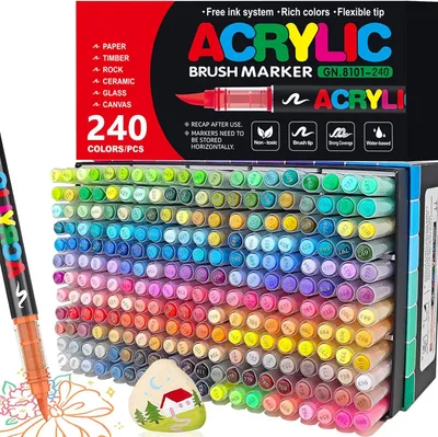 Produktbild von Acrylmarker – Acrylstifte – Farbenstifte. Acrylmarker für Stein, Holz, Glas, Keramik und Stoff