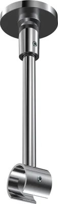 Produktbild von Interdeco Deckenträger mit Abstand 13 cm / Deckenhalterung für Gardinenstangen 20 mm Ø, 1-läufig Chrom, Typ Sonette
