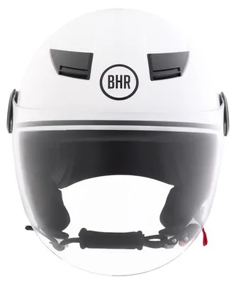 Produktbild von BHR 841 CHILD, Kinder-Motorradhelm Demi-Jet ECE 22.06, Kratzfestes Visier, mikrometrischer Verschluss & modernes Design, Weiß, L