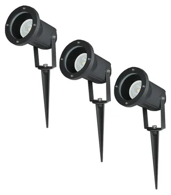 Produktbild von hoftronic LED Gartenstrahler 3x 4W 345lm 4000K IP44 Schwarz