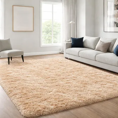 Productafbeelding van Hoogpolig Vloerkleed voor Woonkamer en Slaapkamer 140 x 200 cm