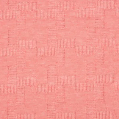 Produktbild von Bekleidungsstoff Jacquard Sweat Relief geometrisch pink meliert 1,55m