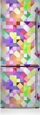 Produktbild von Kühlschrankmagne Kühlschrank Aufkleber Magnetfolie Dekoration 70x190 cm - Bunte Mosaik