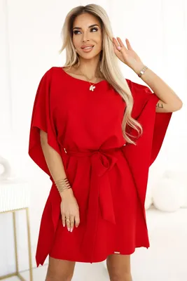 Imagen del producto de Numoco Vestido mini para mujer, modelo Soffiao, color rojo, talla S/M