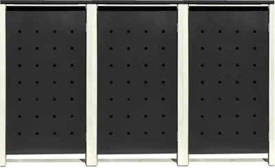 Produktbild von 3 Tailor Mülltonnenboxen Basic für 240 Liter Tonnen /Stanzung 6 /Schwarz / Grau