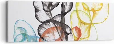 Produktbild von Bild auf Leinwand - Leinwandbild - Einteilig - Blumen Abstraktion Surrealismus - 90x30cm - Wand Bild - Wanddeko - Wandbilder - Leinwanddruck - Bilder - Wanddekoration - Leinwand bilder - AB90x30-4444