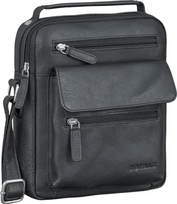Produktbild von ROYALZ "Chandler" moderne Umhängetasche Herren klein Leder mit Henkel - Männer Handtasche zum Umhängen Echtleder Schultertasche Crossbody Messenger Bag viele Fächer