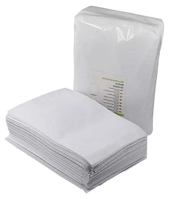 Produktbild von Einmalwaschlappen Weiß 50 Stück | Soft Molton Vliesstoff | saugfähig & sanft zur Haut | Einwegwaschhandschuh Waschlappen ideal für Hygienebereiche - wie Pflegedienste, Kosmetik uvm.