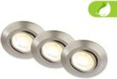 Produktbild von 3er Set LED Einbaustrahler LED Einbauleuchten Spots Schwenkbar Dimmbar Ra90