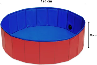 Produktbild von Hundepool Planschbecken Kinder Pool Baby Hundebad Rot 120x30 cm R4