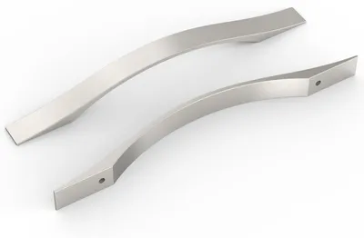 Image de Poignées de placard de cuisine, lot de 10, finition nickel satiné, 160 mm