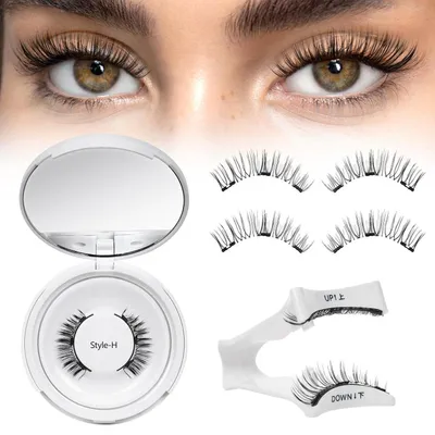 Obrázok produktu pre Magnetické riasy s aplikátorom, opakovane použiteľné, bez lepidla, pre prirodzený vzhľad