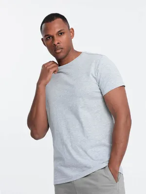 Obrázok produktu pre Ombre Clothing Pánske tričko s krátkym rukávom Douma šedá melanžová 3XL