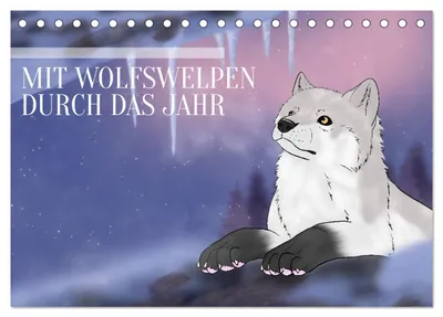 Produktbild von Mit Wolfswelpen durch das Jahr (Tischkalender 2027 DIN A5 quer), CALVENDO Monatskalender