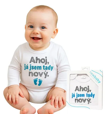 Image de Body imprimé pour bébé « Bonjour, je suis nouveau ici » - Emballage cadeau, taille 62 (3-6 mois)