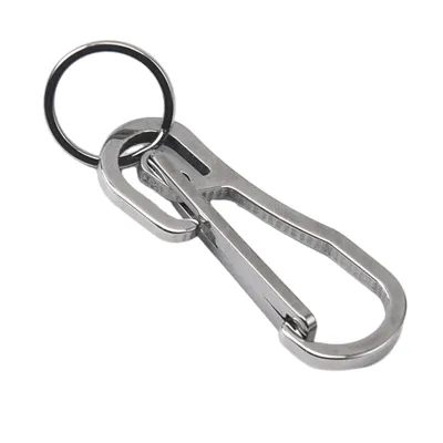 Produktbild von Schlüsselanhänger-Clip, Schnellverschluss, rostfrei, korrosionsbeständig, kompakte Größe, ultraleichter Karabiner-Schlüsselringhalter für Camping