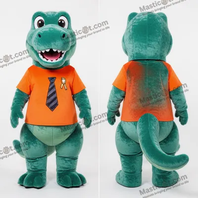 Produktbild von Türkis-blauer MASTICOT Cartoon-T-Rex-Maskottchen