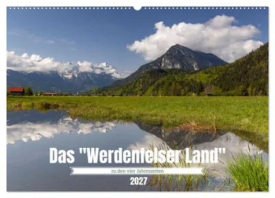 Immagine prodotto di Regione di Werdenfels (calendario da parete 2027, formato DIN A2 orizzontale), calendario mensile CALVENDO