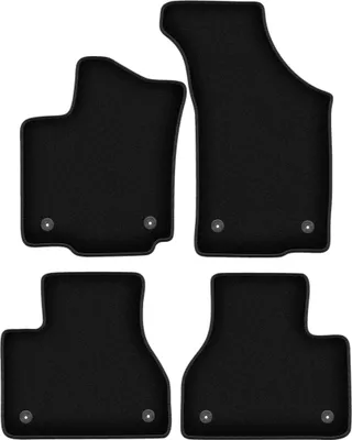 Zdjęcie produktu dla Dywaniki welurowe do Volkswagen Phaeton sedan (2002-2016) - czarne dywaniki samochodowe BASIC komplet (4 szt.)