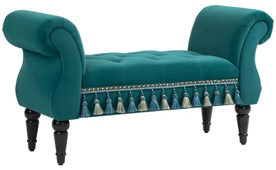 Productafbeelding van Gestoffeerde bank, zitvlak, vintage design, tot 150 kg, 117x40x58 cm, groen