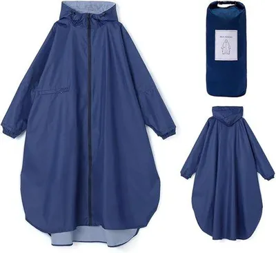 Produktbild von S&Dshopline® Lange, wasserdichte Regenjacken für Damen, leichte Regenponchos, faltbare Outdoor-Regenbekleidung mit Kapuze, Windjacke mit Ärmeln und Tasche