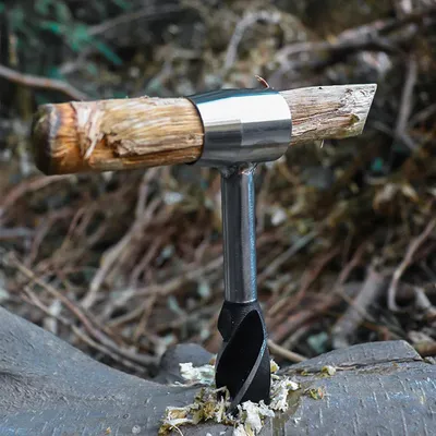 Obrázek produktu pro Ruční vrták Auger Bit z uhlíkové oceli Survival Settlers Tools Manual Hole Maker Multitool for Bushcrafting Camping and Outdoor Backpacking Gear