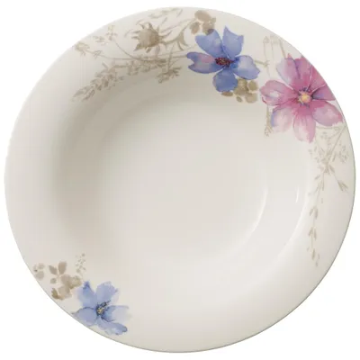 Obrázok produktu pre Villeroy & Boch – Súprava polievkových tanierov Mariefleur Gris Basic, priemer 231 mm, objem 210 ml – Kvalitný porcelán – Art. č. 1041042700 – EAN 4003686188877 – Výhodná sada 12 kusov – vrátane 4 oceľových prísaviek na pitie