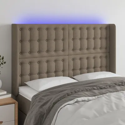 Produktbild von CLORIS LED Kopfteil Taupe 147x16x118/128 cm Stoff - Kopfteile 255