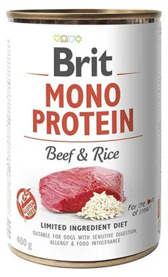 Produktbild von BRIT Mono Protein Beef & Rice - Nassfutter für Hunde - 400g