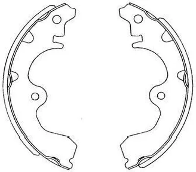 Produktbild von KAVO PARTS Bremsbackensatz Trommelbremse Hinten für TOYOTA STARLET (EP91) 178mm KBS-9902