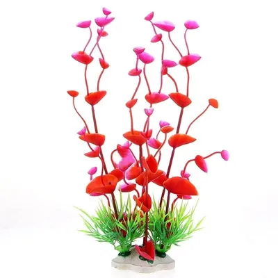 Immagine prodotto di Piante artificiali in plastica per acquario - 2 pezzi - rosse