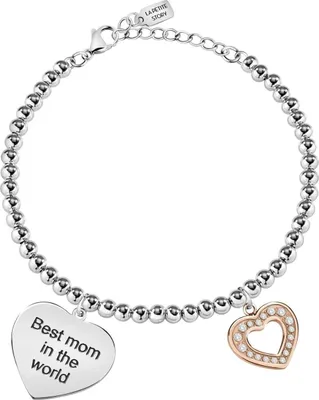 Immagine prodotto di Bracciale bicolore La mamma migliore del mondo Famiglia LPS05ASF09