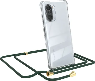 Produktbild von EAZY CASE Handykette kompatibel mit Xiaomi Mi 11i, Handyhülle mit Umhängeband, Handykordel, Schutzhülle Clear, Band in Grün