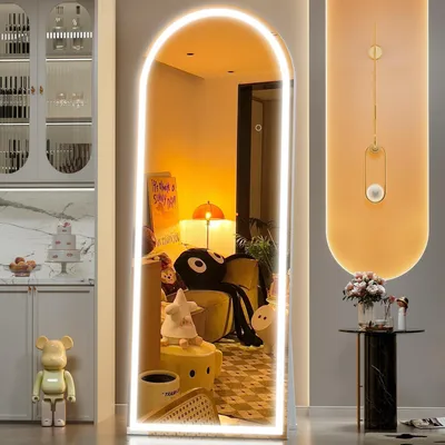 Immagine prodotto di Specchio da parete illuminato, 190x70 cm, LED, 3 colori di luce, dimmerabile, bianco