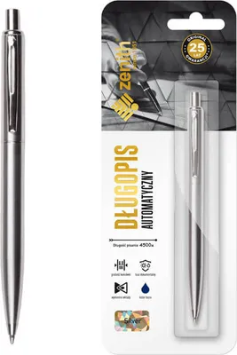 Produktbild von ASTRA ZENITH Kugelschreiber METALL SILBERFARBEN blaue Tinte elegant praktisch