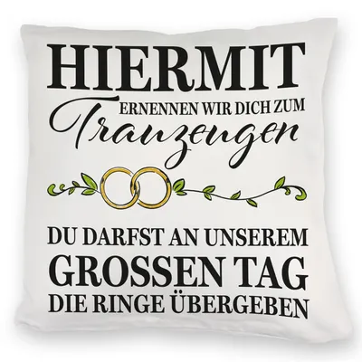 Produktbild von Trauzeuge mit Ringübergabe Kuschelkissen